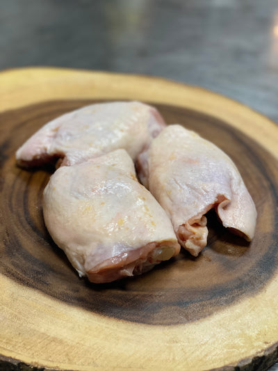 Bone-in Skin on Free Range Chicken Thighs