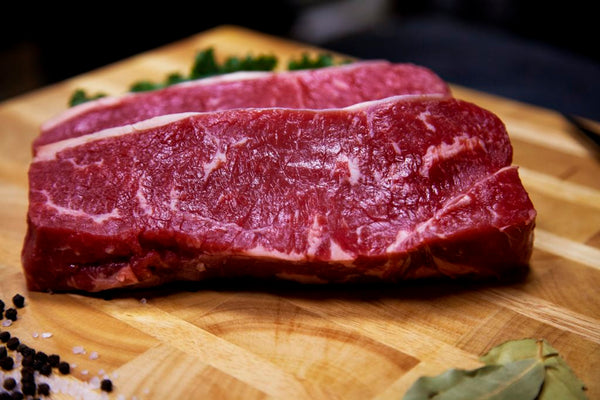 Striploin Steak with Mushrooms
